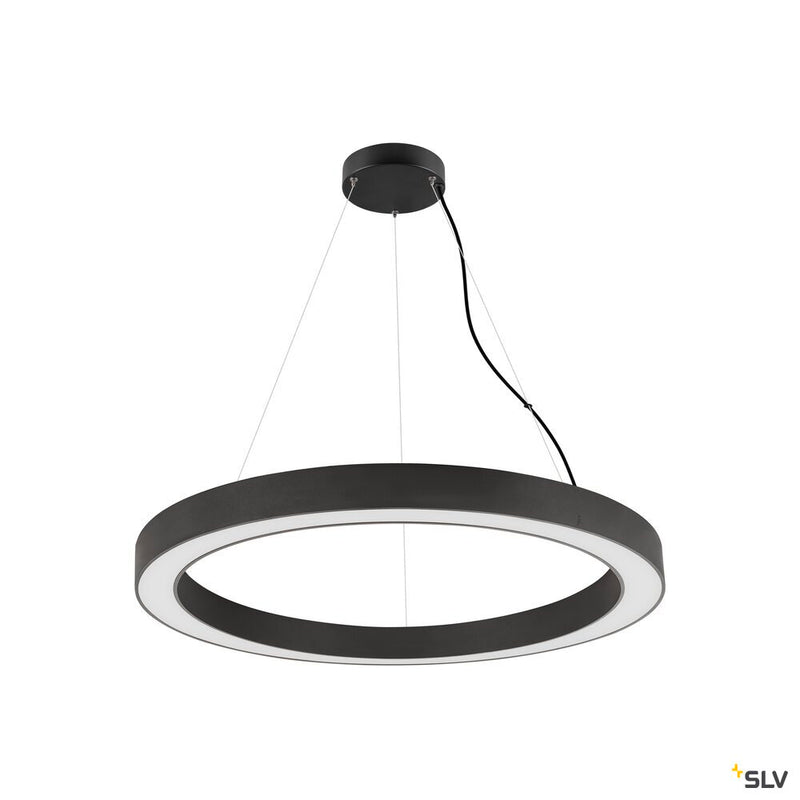 SLV 1008593 MEDO® RING 90, pendant light, pendant length 300 cm, 3000/4000 K, 110°, DALI, touch, black