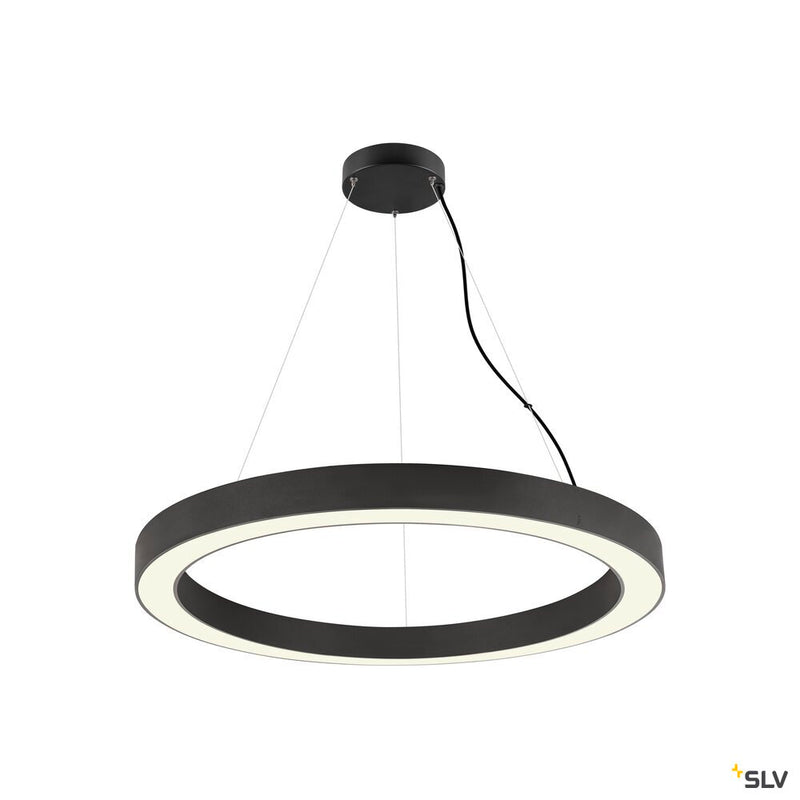 SLV 1008593 MEDO® RING 90, pendant light, pendant length 300 cm, 3000/4000 K, 110°, DALI, touch, black