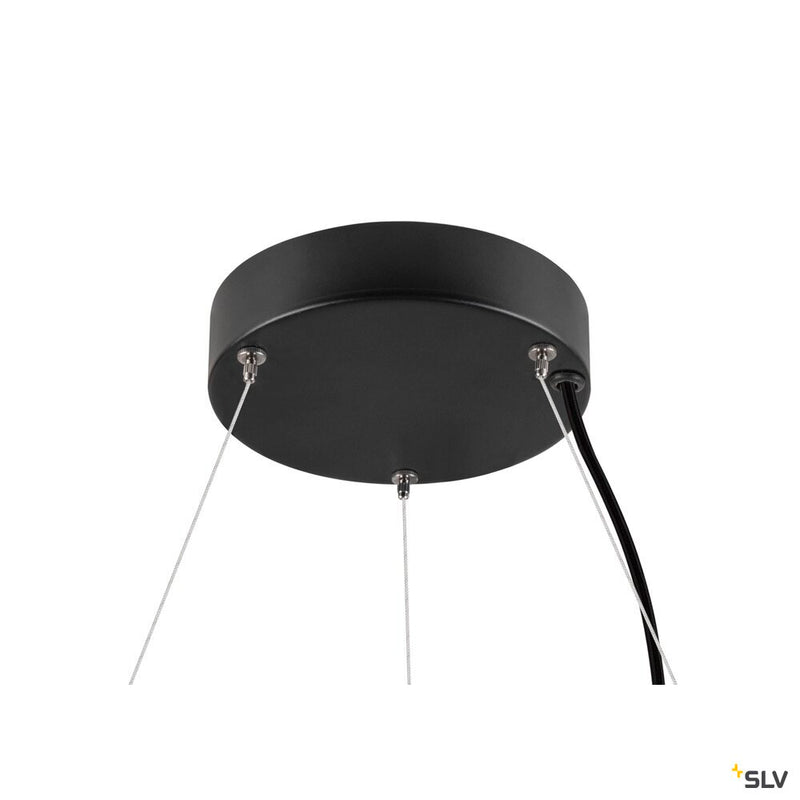 SLV 1008593 MEDO® RING 90, pendant light, pendant length 300 cm, 3000/4000 K, 110°, DALI, touch, black