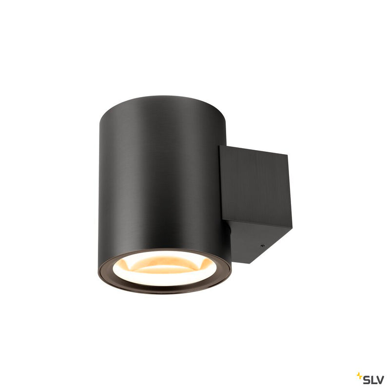 SLV 1008612 OCULUS, wall-mounted light, round, 2000-3000 K, 15 W, dim-to-warm, PHASE, 100°, dark bronze