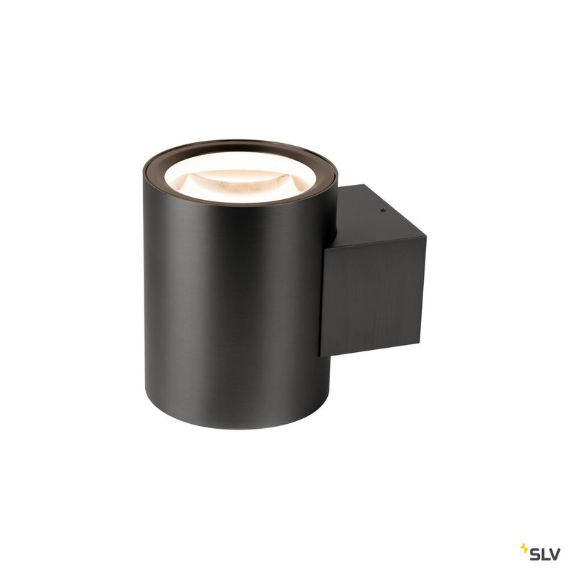 SLV 1008612 OCULUS, wall-mounted light, round, 2000-3000 K, 15 W, dim-to-warm, PHASE, 100°, dark bronze