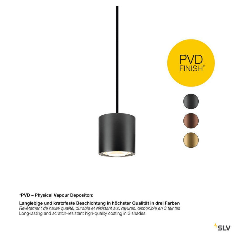 SLV 1008615 OCULUS, pendant light, pendant length 250 cm, 2000-3000 K, 100°, dim-to-warm, PHASE, dark bronze