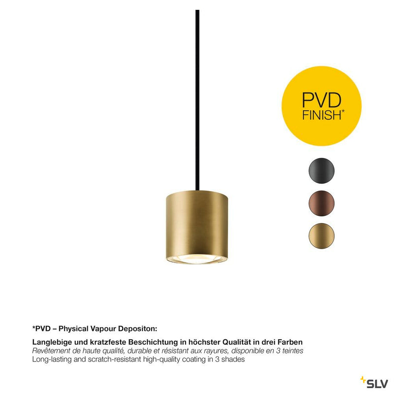 SLV 1008616 OCULUS, pendant light, pendant length 250 cm, 2000-3000 K, 100°, dim-to-warm, PHASE, brass