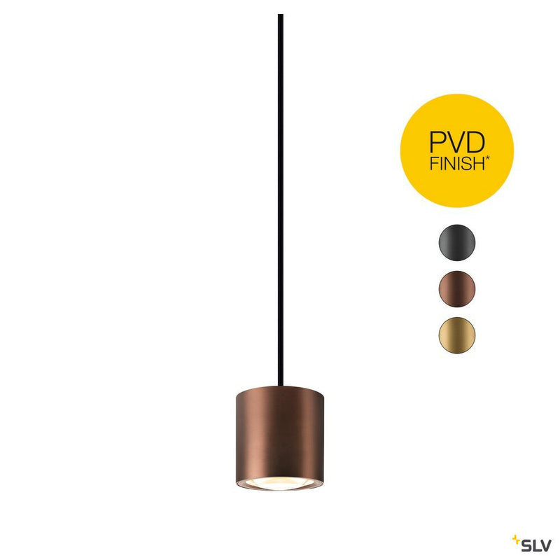 SLV 1008617 OCULUS, pendant light, pendant length 250 cm, 2000-3000 K, 100°, dim-to-warm, PHASE, dark copper