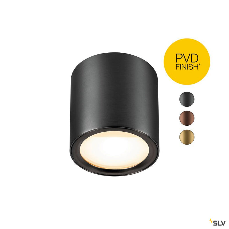 SLV 1008618 OCULUS, surface-mounted ceiling light, round, 2000-3000 K, 11 W, dim-to-warm, PHASE, 100°, dark bronze