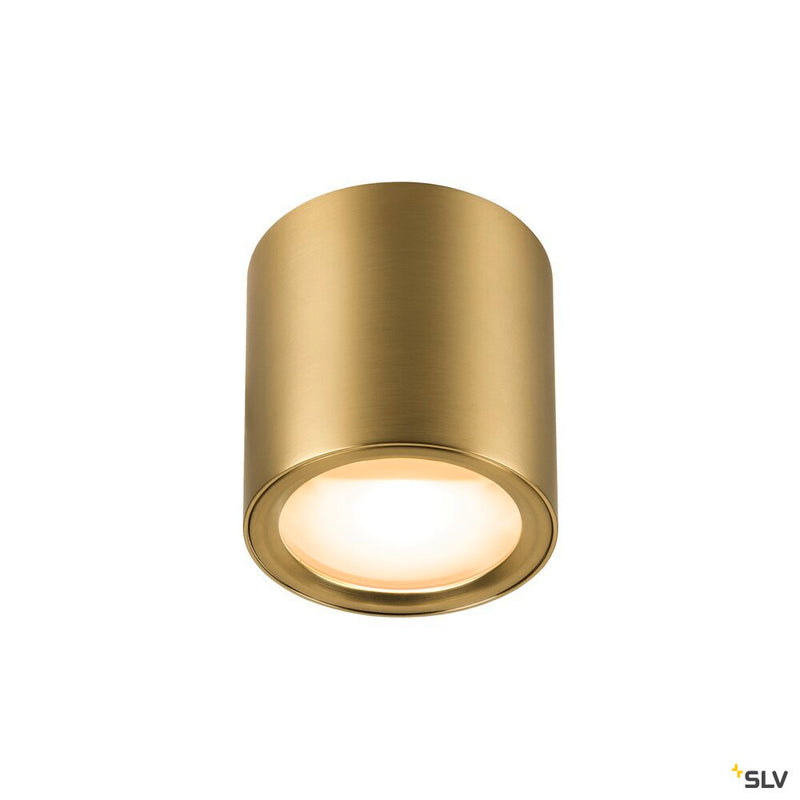 SLV 1008619 OCULUS, surface-mounted ceiling light, round, 2000-3000 K, 11 W, dim-to-warm, PHASE, 100°, brass