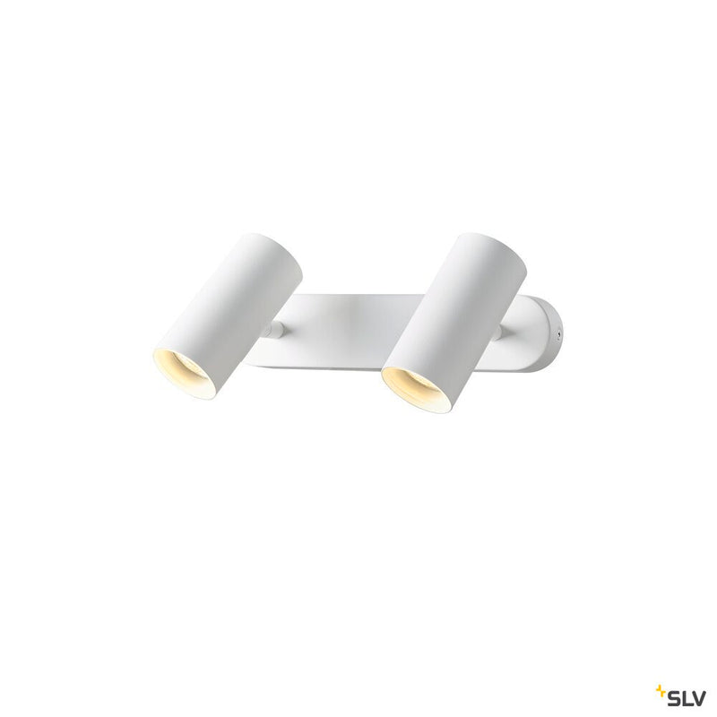 SLV 1008704 NOBLO®, wall and ceiling-mounted light, double, round, 2000-3000 K, 15 W, dim-to-warm, PHASE, 36°, white