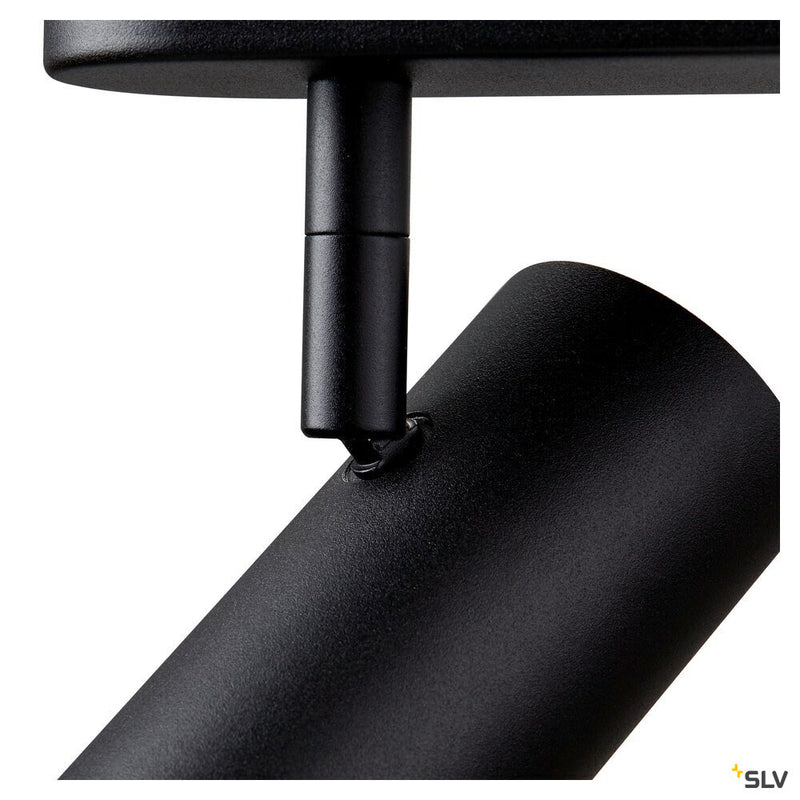 SLV 1008707 NOBLO®, wall and ceiling-mounted light, double, round, 2000-3000 K, 15 W, dim-to-warm, PHASE, 36°, black