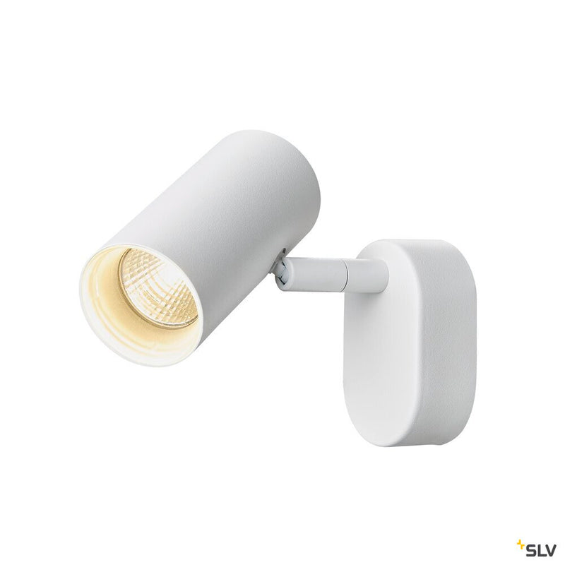SLV 1008709 NOBLO®, wall and ceiling-mounted light, single, round, 3000 K, 6 W, PHASE, 32°, white