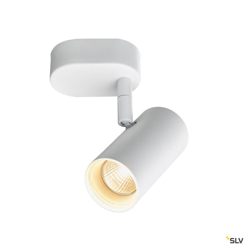 SLV 1008715 NOBLO®, wall and ceiling-mounted light, single, round, 2700 K, 6 W, PHASE, 32°, white