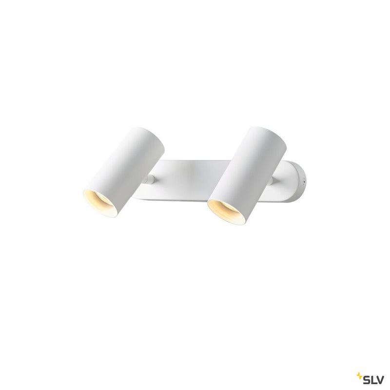 SLV 1008716 NOBLO®, wall and ceiling-mounted light, double, round, 2700 K, 12 W, PHASE, 32°, white