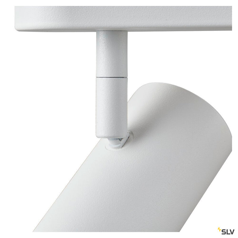 SLV 1008716 NOBLO®, wall and ceiling-mounted light, double, round, 2700 K, 12 W, PHASE, 32°, white