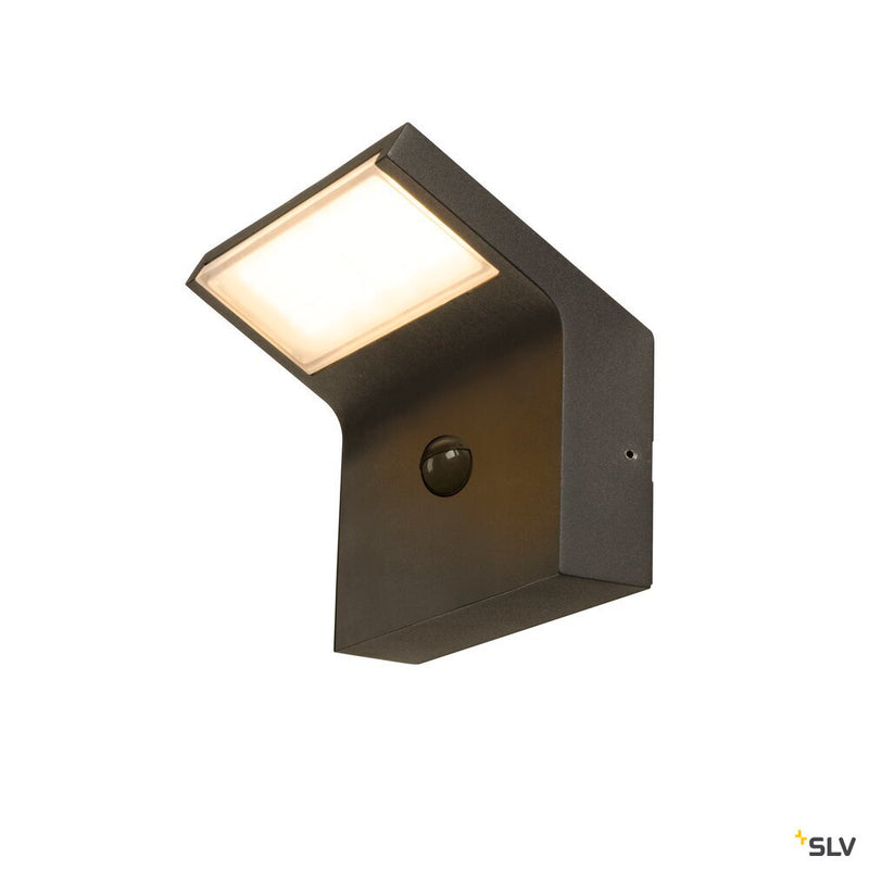 SLV 1008723 ORDI II, WL, SENSOR, Wall-mounted light, Square, 2200/3000 K, IP54, Black