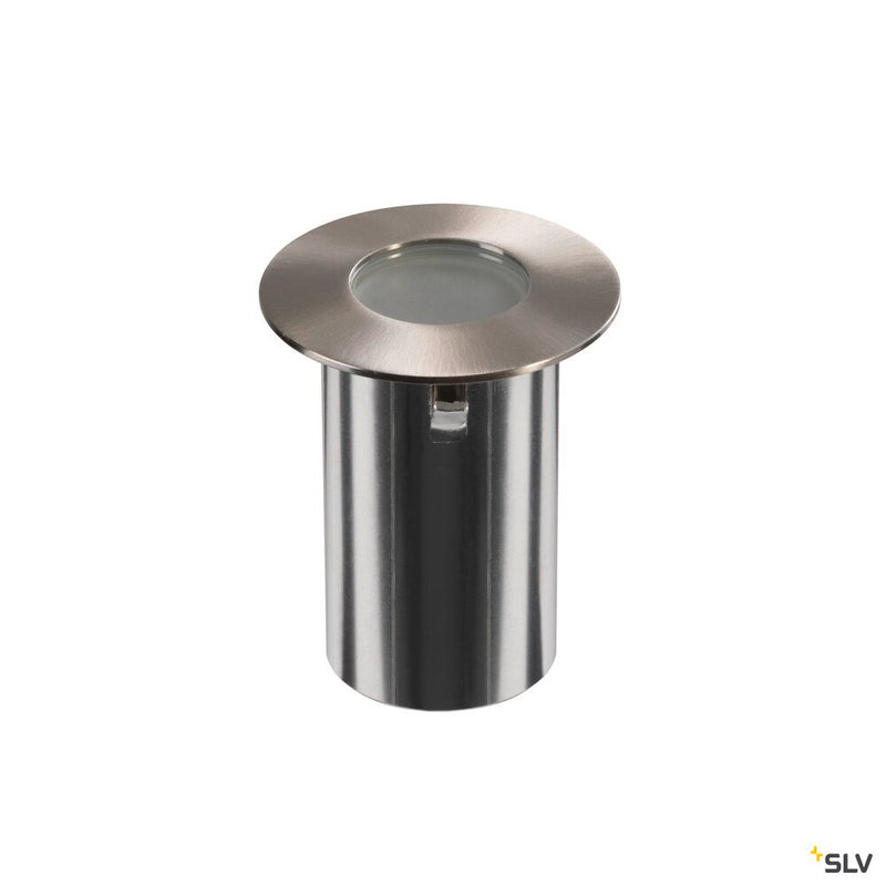 SLV 1008842 TRAIL-LITE® 60, single, recessed floor light, 3000K, IP67, round, stainless steel / aluminium