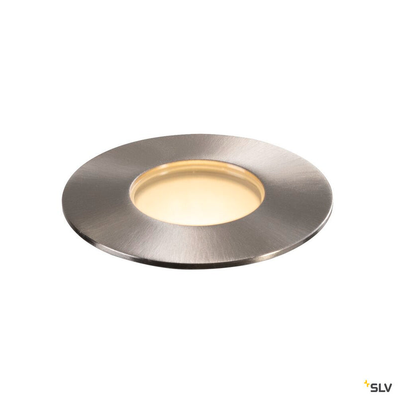 SLV 1008842 TRAIL-LITE® 60, single, recessed floor light, 3000K, IP67, round, stainless steel / aluminium