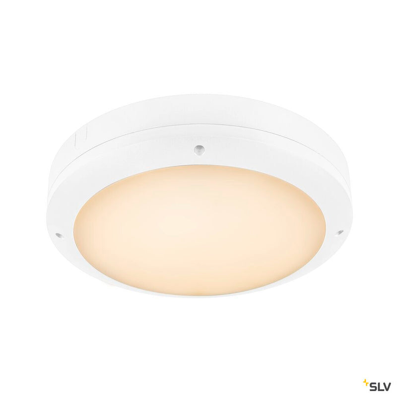 SLV 1008901 OUTDOOR BULKHEAD V 360, SENSOR 20W 830/840/856 IP65 IK10, White