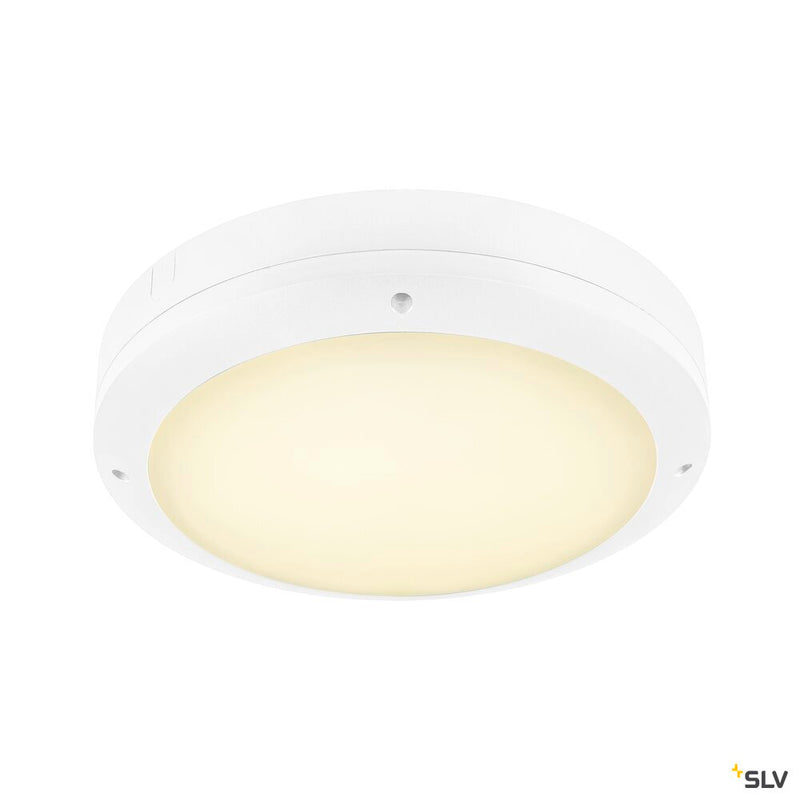 SLV 1008901 OUTDOOR BULKHEAD V 360, SENSOR 20W 830/840/856 IP65 IK10, White
