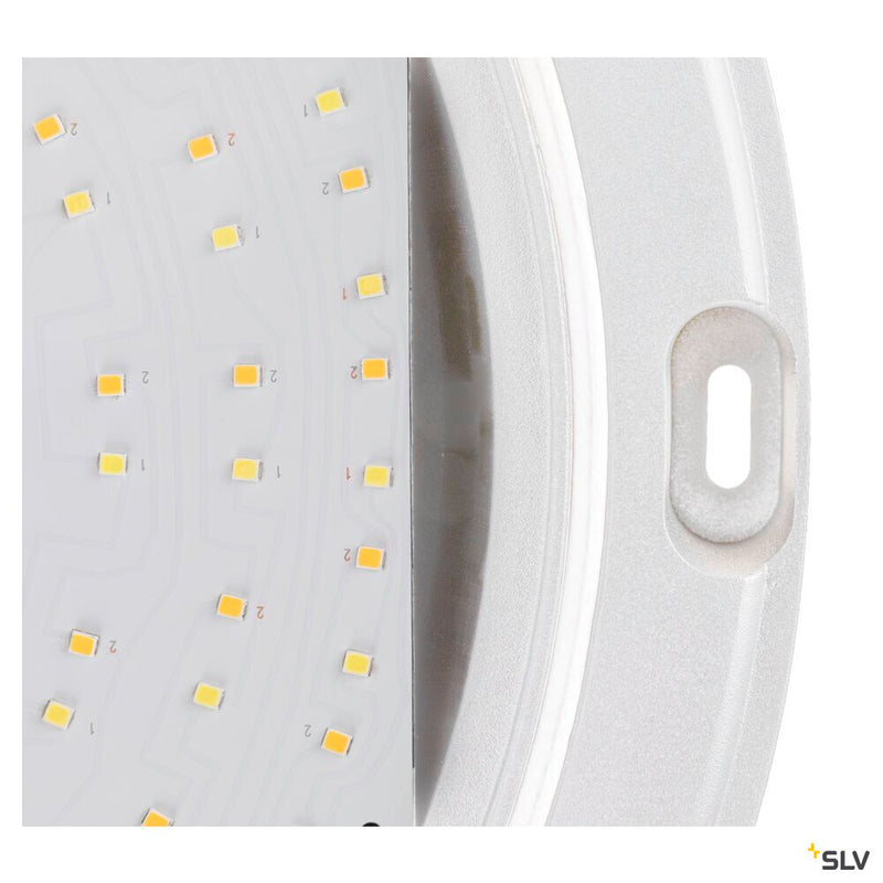 SLV 1008901 OUTDOOR BULKHEAD V 360, SENSOR 20W 830/840/856 IP65 IK10, White