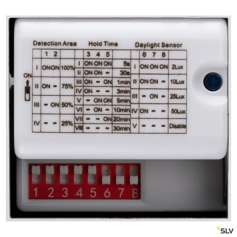 SLV 1008901 OUTDOOR BULKHEAD V 360, SENSOR 20W 830/840/856 IP65 IK10, White