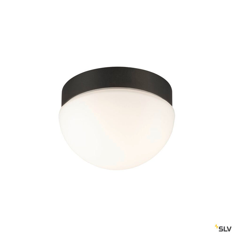 SLV 1008944 CYFT DOME, wall- and ceiling-mounted light, 2700/3000/4000 K, 6.5 W, PHASE, black / milky