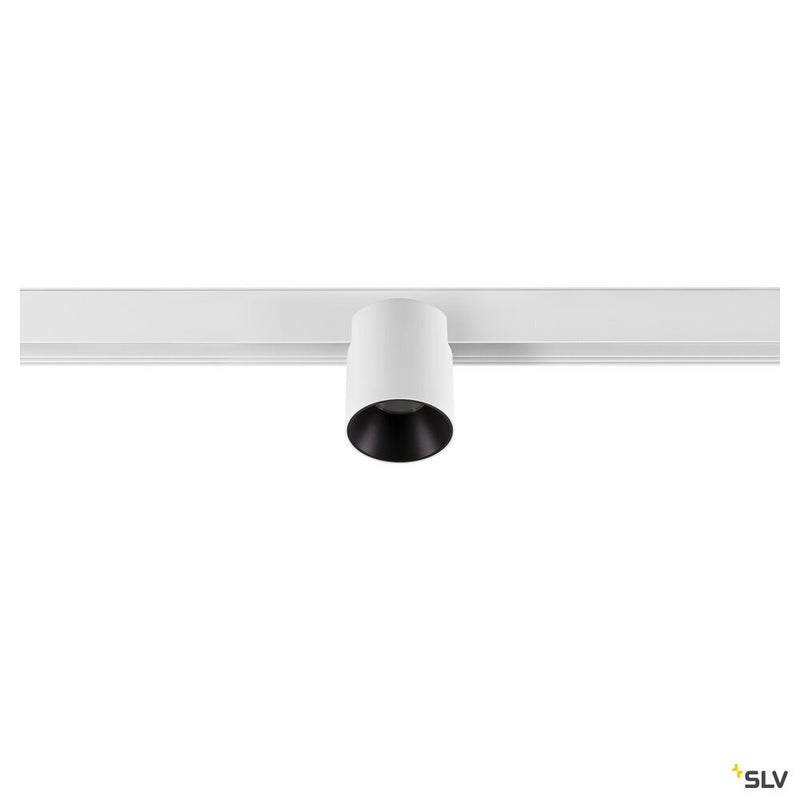 SLV 1008961 FIX-IT!, 48V, DALI, Round, Surface mounted track, Spot, 3000K, 6.6 W, 36°, White/Black