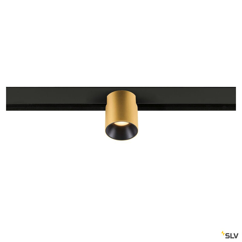 SLV 1008963 FIX-IT!, 48V, DALI, Round, Surface mounted track, Spot, 3000K, 6.6 W, 36°, Gold/Black