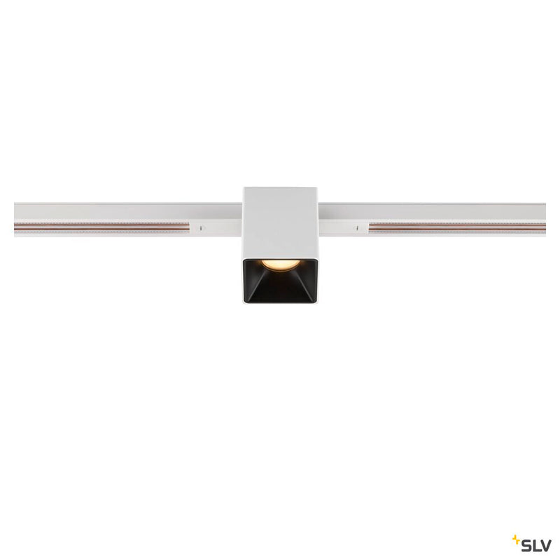 SLV 1008973 FIX-IT!, 48V, DALI, Square, Standard track, Spot, 3000K, 6.6 W, 36°, White/Black