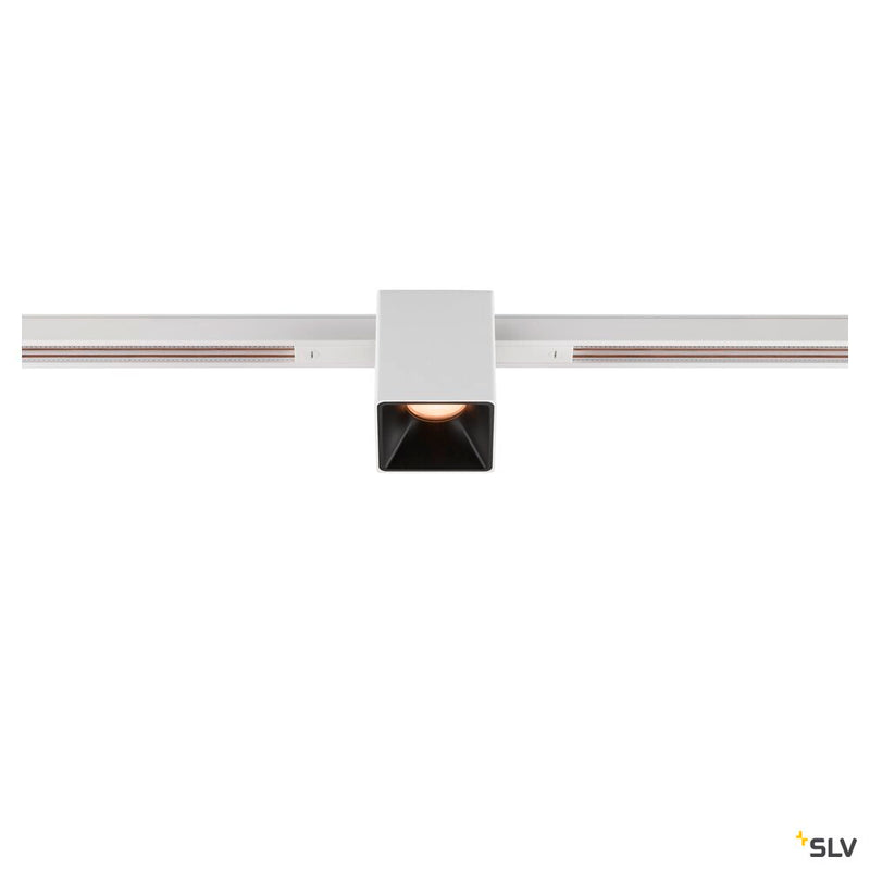 SLV 1008977 FIX-IT!, 48V, DALI, Square, Standard track, Spot, 2000-3000K, 7.4 W, 36°, White/Black