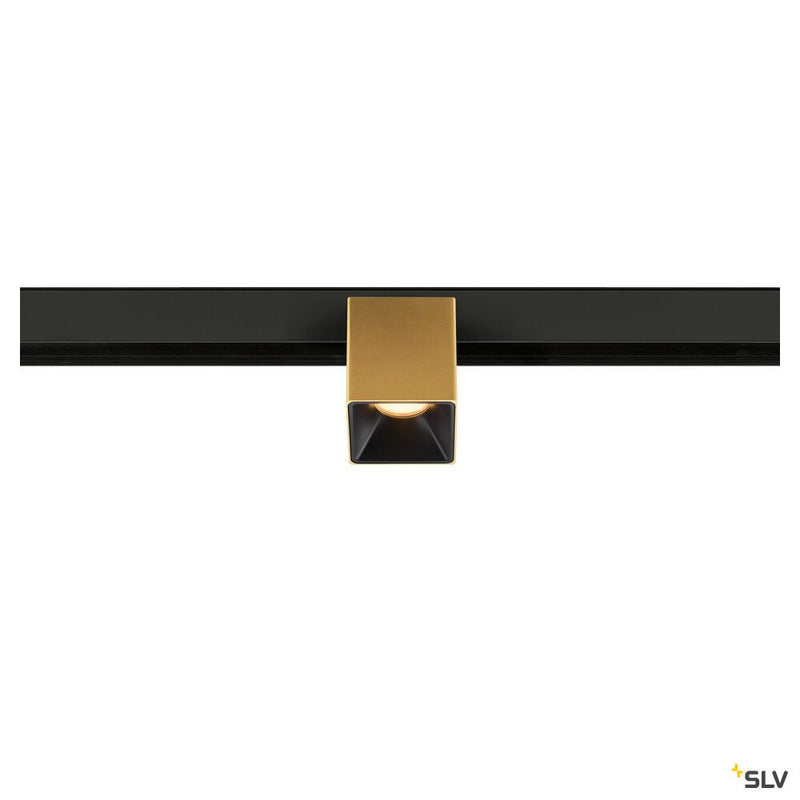 SLV 1008987 FIX-IT!, 48V, DALI, Square, Surface mounted track, Spot, 3000K, 6.6 W, 36°, Gold/Black