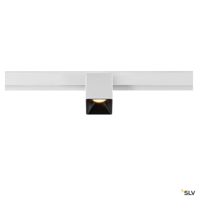 SLV 1008989 FIX-IT!, 48V, DALI, angular, surface mounted track, spot, 2000-3000 K, 7.4 W, 36°, white / black