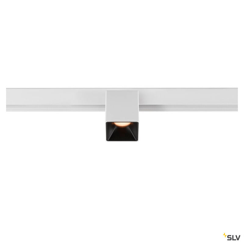 SLV 1008989 FIX-IT!, 48V, DALI, angular, surface mounted track, spot, 2000-3000 K, 7.4 W, 36°, white / black