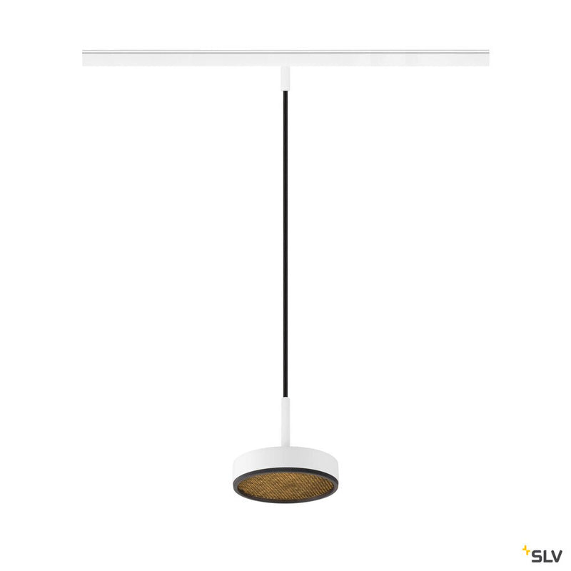 SLV 1009019 GRIP! FLAT, 48V pendant light, DALI, Pendant length 200 cm, 2700/3000 K, white / black