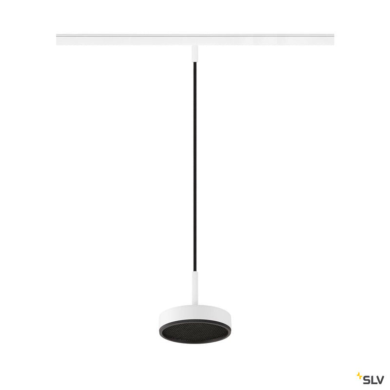 SLV 1009019 GRIP! FLAT, 48V pendant light, DALI, Pendant length 200 cm, 2700/3000 K, white / black