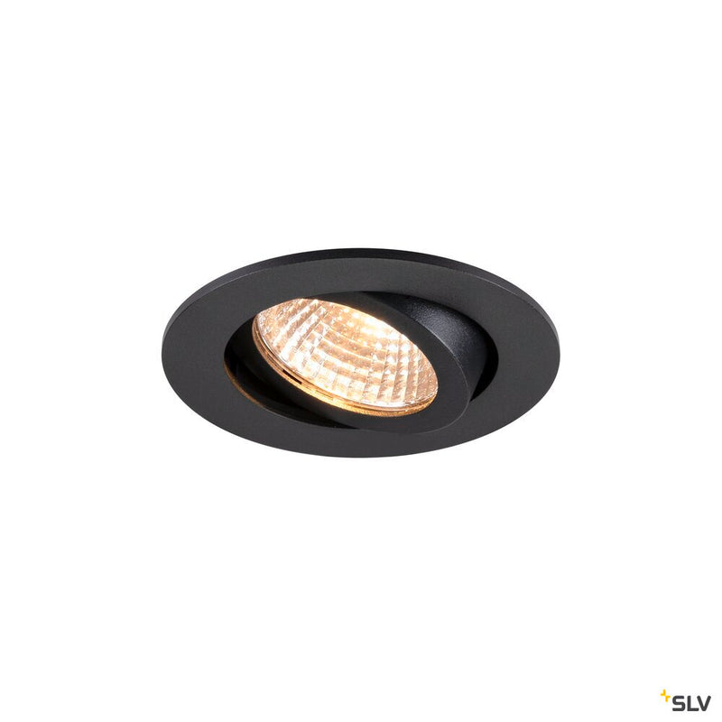 SLV 1009021 NEW TRIA® 68, recessed ceiling light, PHASE, AIRTIGHT, round, 2700 K, 7.5 W, black