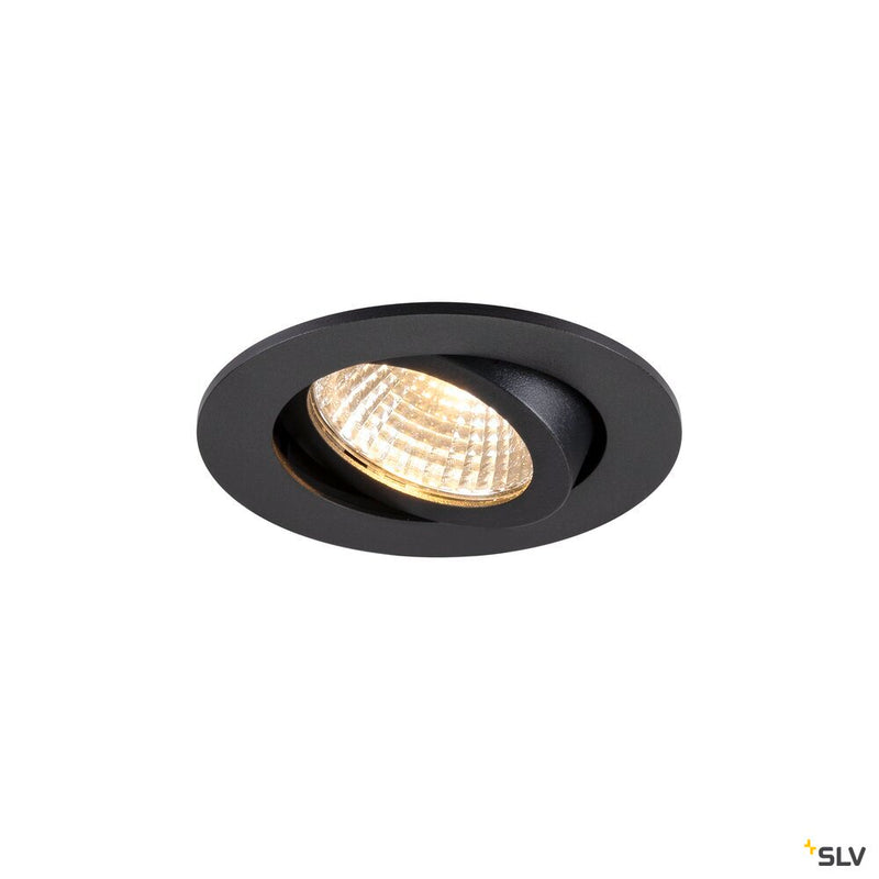 SLV 1009023 NEW TRIA® 68, recessed ceiling light, PHASE, AIRTIGHT, round, 3000 K, 7.5 W, black