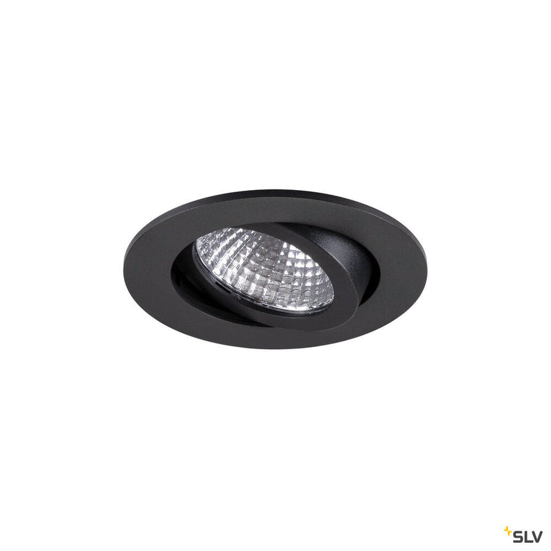 SLV 1009023 NEW TRIA® 68, recessed ceiling light, PHASE, AIRTIGHT, round, 3000 K, 7.5 W, black