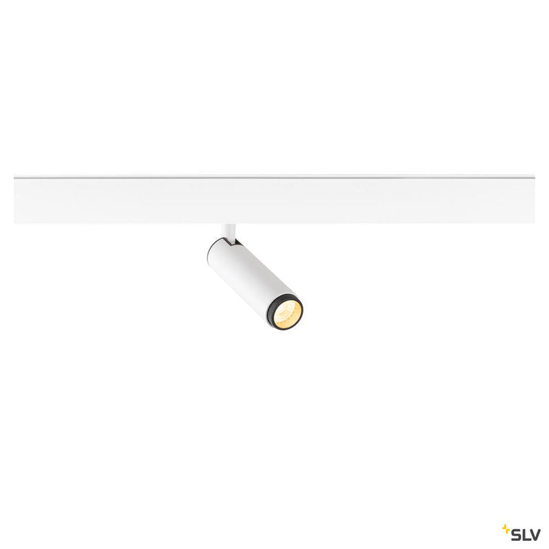 SLV 1009032 GRIP! S, 48V spot, deep & recessed track, cylindrical, 2000-3000K, 9.8 Watt, DALI, Dim-to-Warm, 29°, white / black