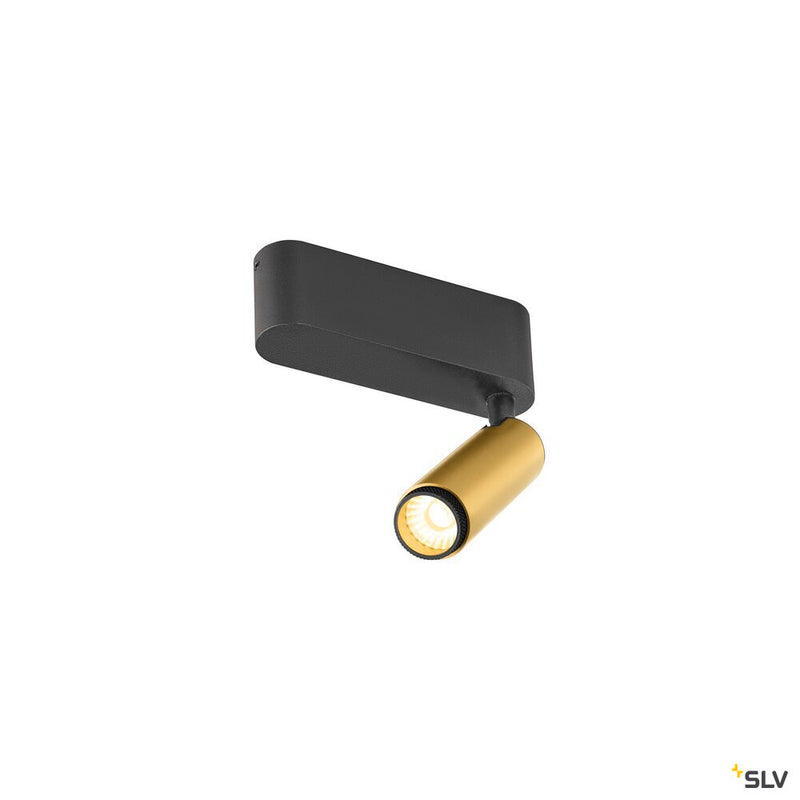 SLV 1009043 GRIP! S, Ceiling-mounted light, single, PHASE, 3000K, 11W, 29°, gold / black