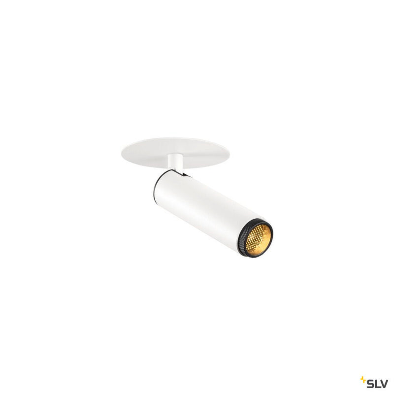 SLV 1009053 GRIP! S, Recessed ceiling light, PHASE, 3000 K, 29°, IP20, cylindrical, white / black