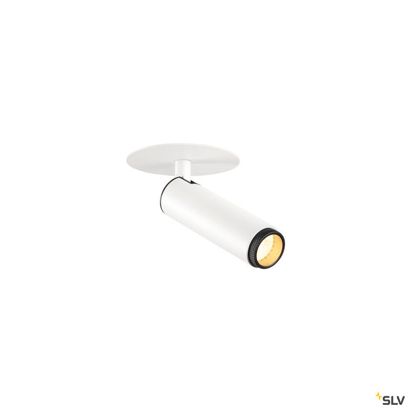 SLV 1009053 GRIP! S, Recessed ceiling light, PHASE, 3000 K, 29°, IP20, cylindrical, white / black
