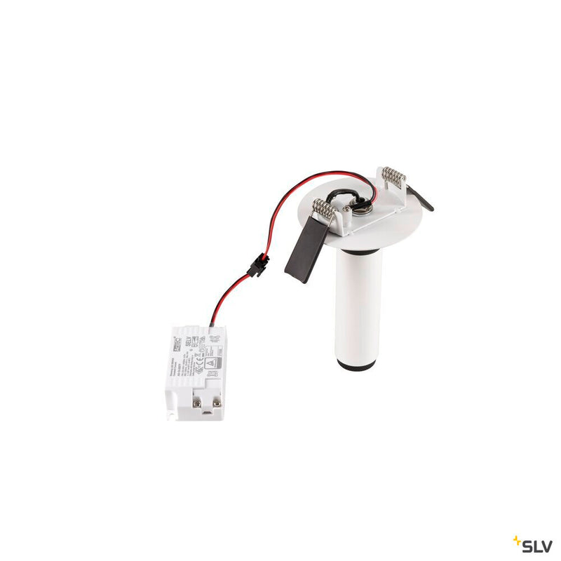 SLV 1009053 GRIP! S, Recessed ceiling light, PHASE, 3000 K, 29°, IP20, cylindrical, white / black