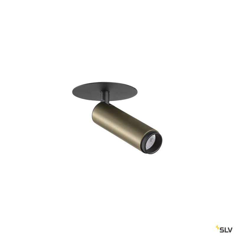 SLV 1009056 GRIP! S, Recessed ceiling light, PHASE, 2700 K, 29°, IP20, cylindrical, bronze / black