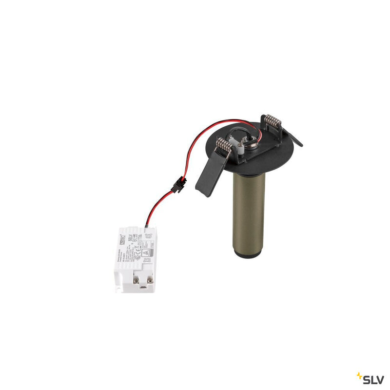 SLV 1009057 GRIP! S, Recessed ceiling light, PHASE, 3000 K, 29°, IP20, cylindrical, bronze / black