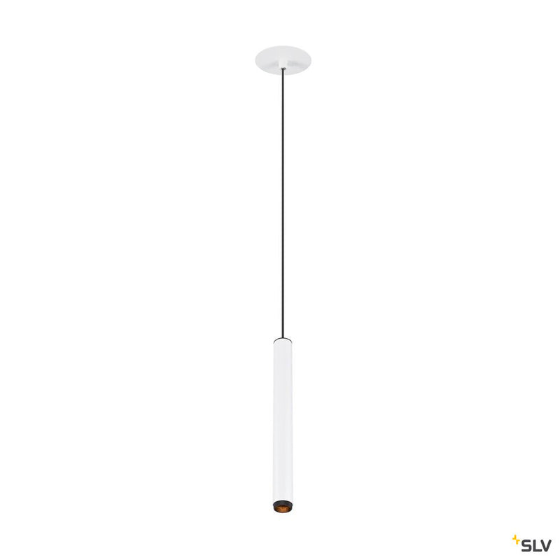 SLV 1009060 GRIP! S, Pendant light, PHASE, pendant length 200 cm, 2700 K, 29°, white / black