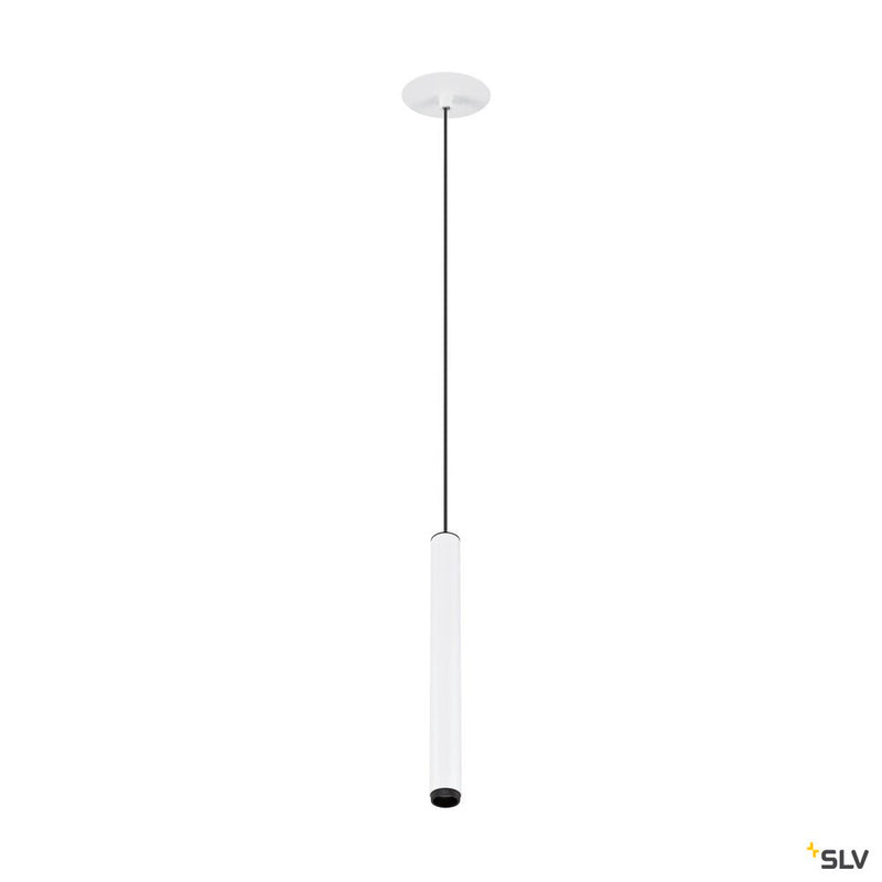 SLV 1009061 GRIP! S, Pendant light, PHASE, pendant length 200 cm, 3000 K, 29°, white / black