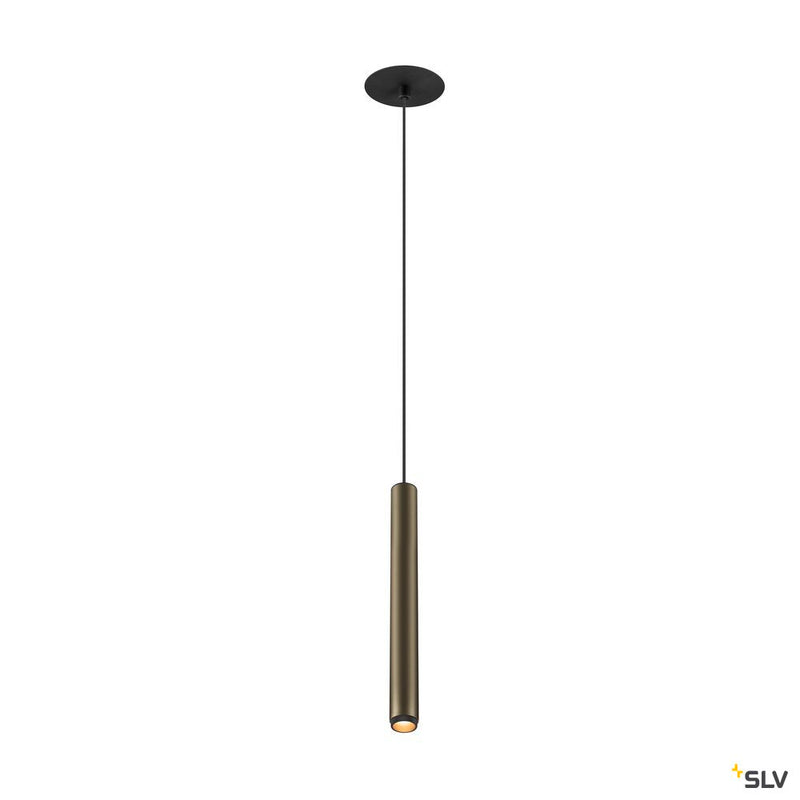 SLV 1009065 GRIP! S, Pendant light, PHASE, pendant length 200 cm, 3000 K, 29°, bronze / black