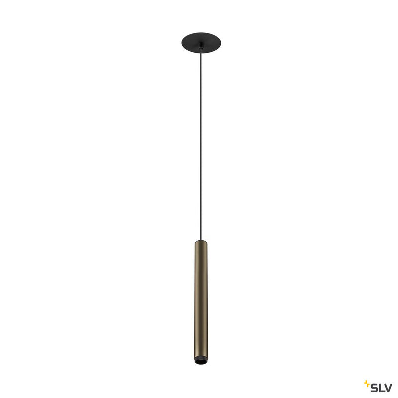 SLV 1009065 GRIP! S, Pendant light, PHASE, pendant length 200 cm, 3000 K, 29°, bronze / black