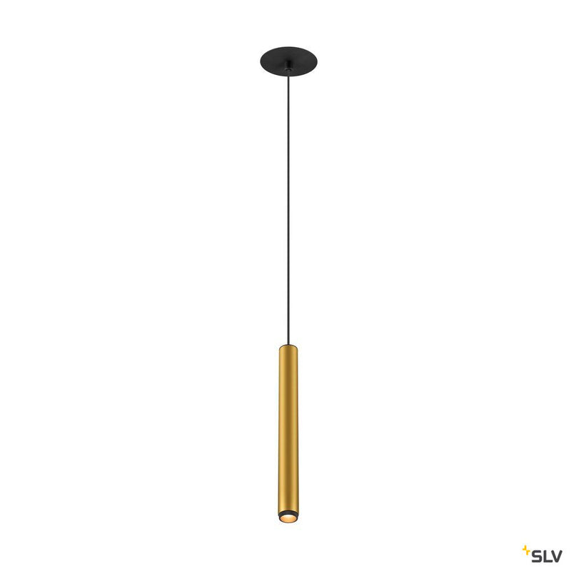 SLV 1009066 GRIP! S, Pendant light, PHASE, pendant length 200 cm, 2700 K, 29°, gold / black