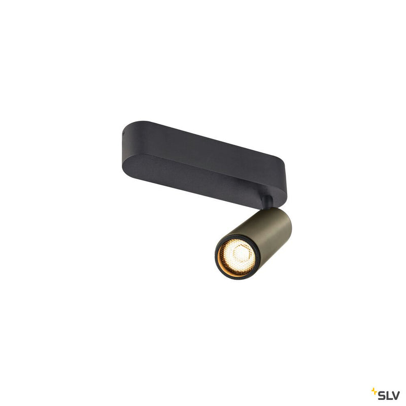 SLV 1009073 GRIP! M, Ceiling-mounted light, single, PHASE, 3000K, 14W, 42°, bronze / black