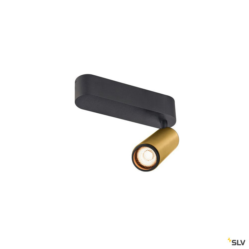 SLV 1009074 GRIP! M, Ceiling-mounted light, single, PHASE, 2700K, 14W, 42°, gold / black